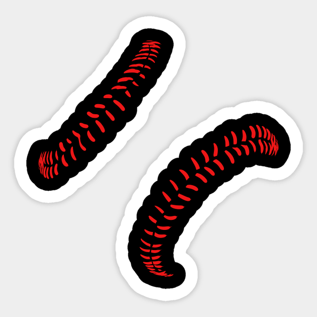 Baseball Seam Stitching In Red On A Plain Sticker by SinBle